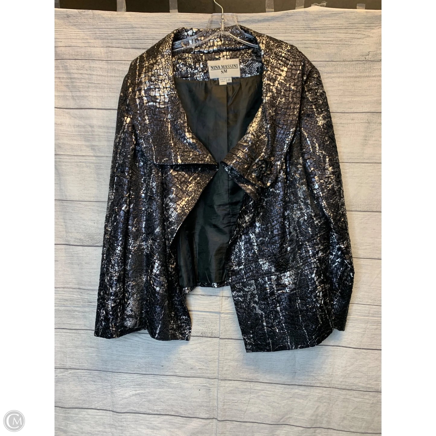 Blazer By Cmf In Black & Silver, Size: 20