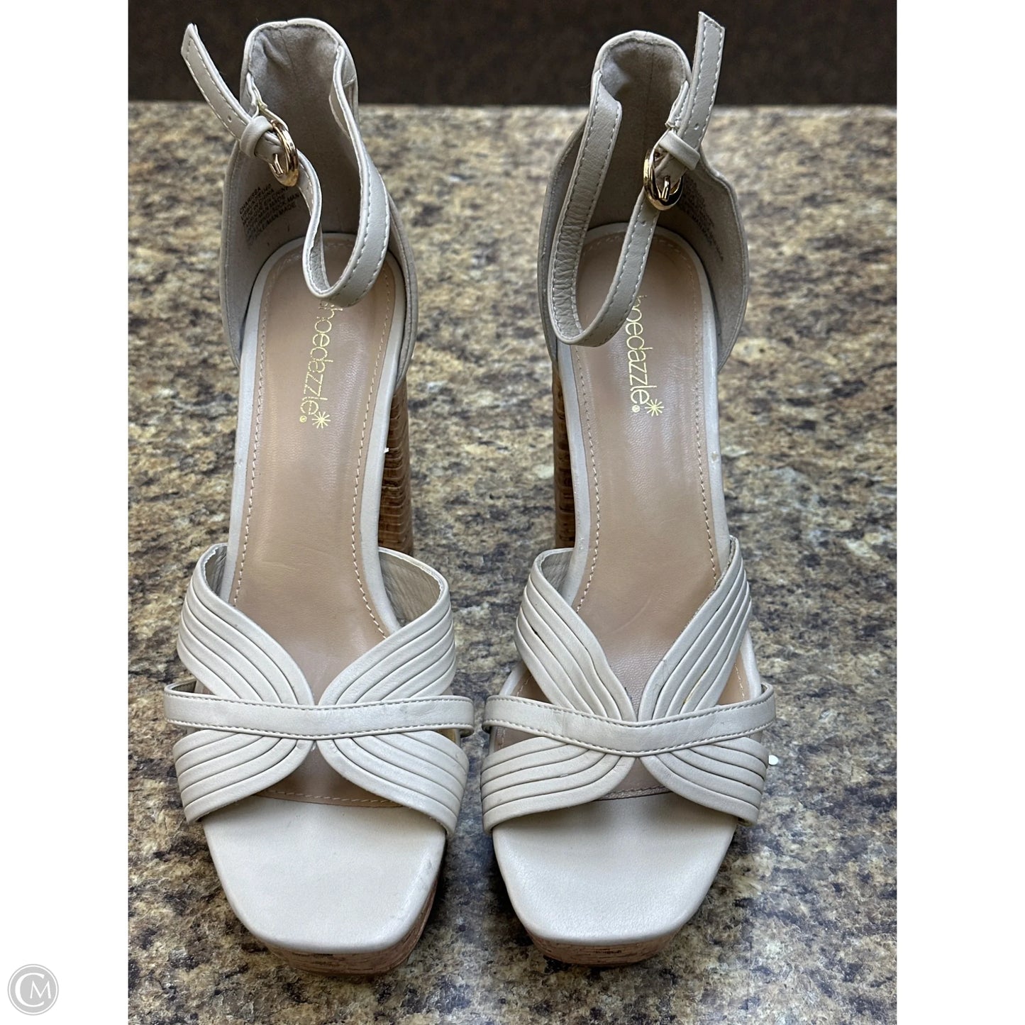 Shoes Heels Block By Shoedazzle In Beige, Size: 9