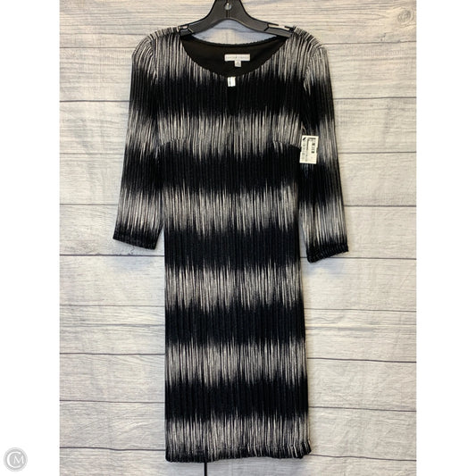 Dress Casual Midi By Sandra Darren In Black & White, Size: 10