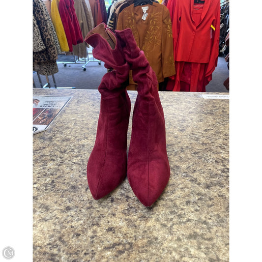 Boots Mid-calf Heels By Rouge In Red, Size: 8.5