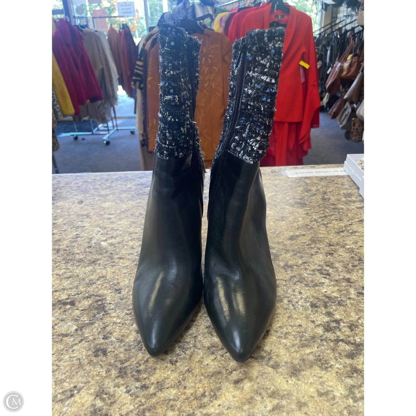 Boots Mid-calf Heels By Guess In Black & Blue, Size: 9