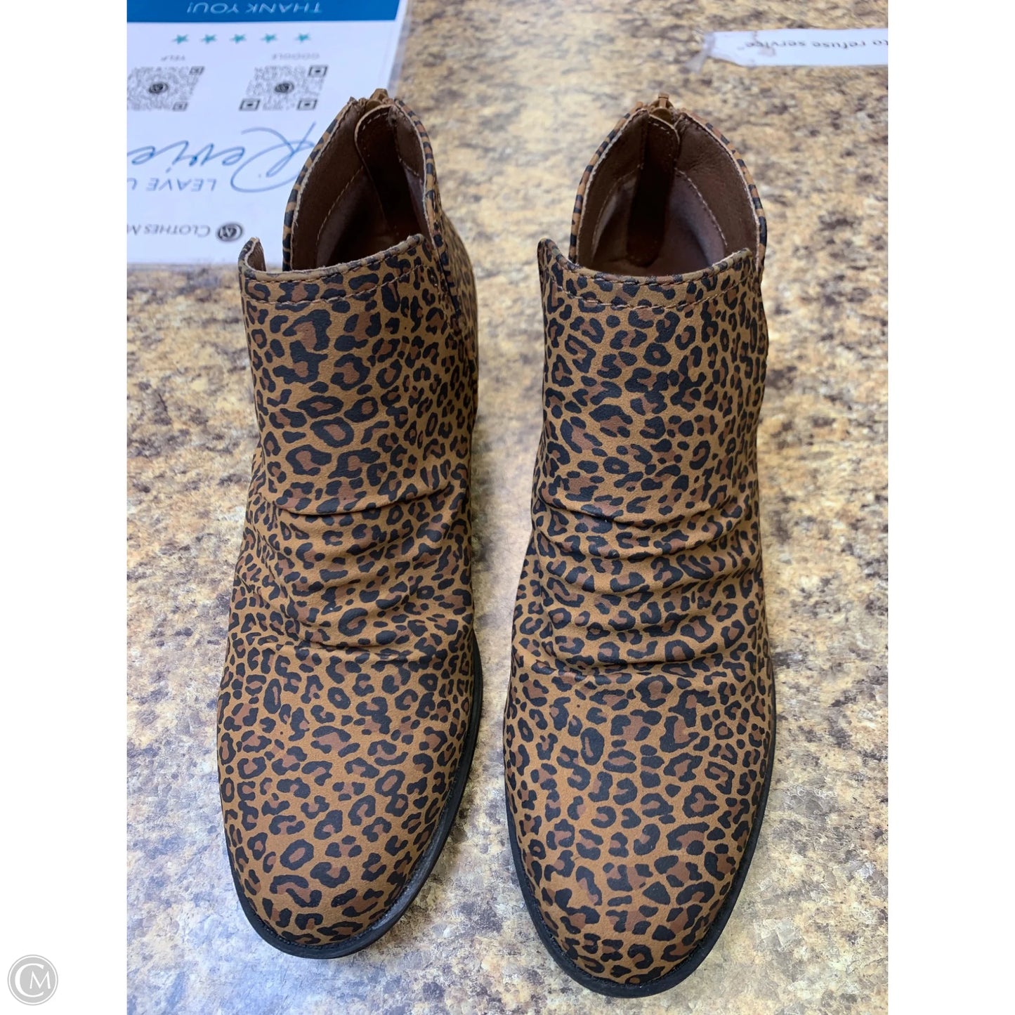 Boots Ankle Heels By Kim Rogers In Animal Print, Size: 8.5