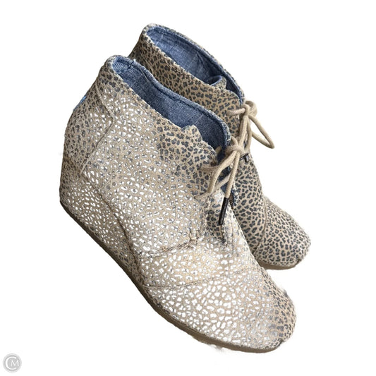 Boots Ankle Heels By Toms In Animal Print, Size: 8.5