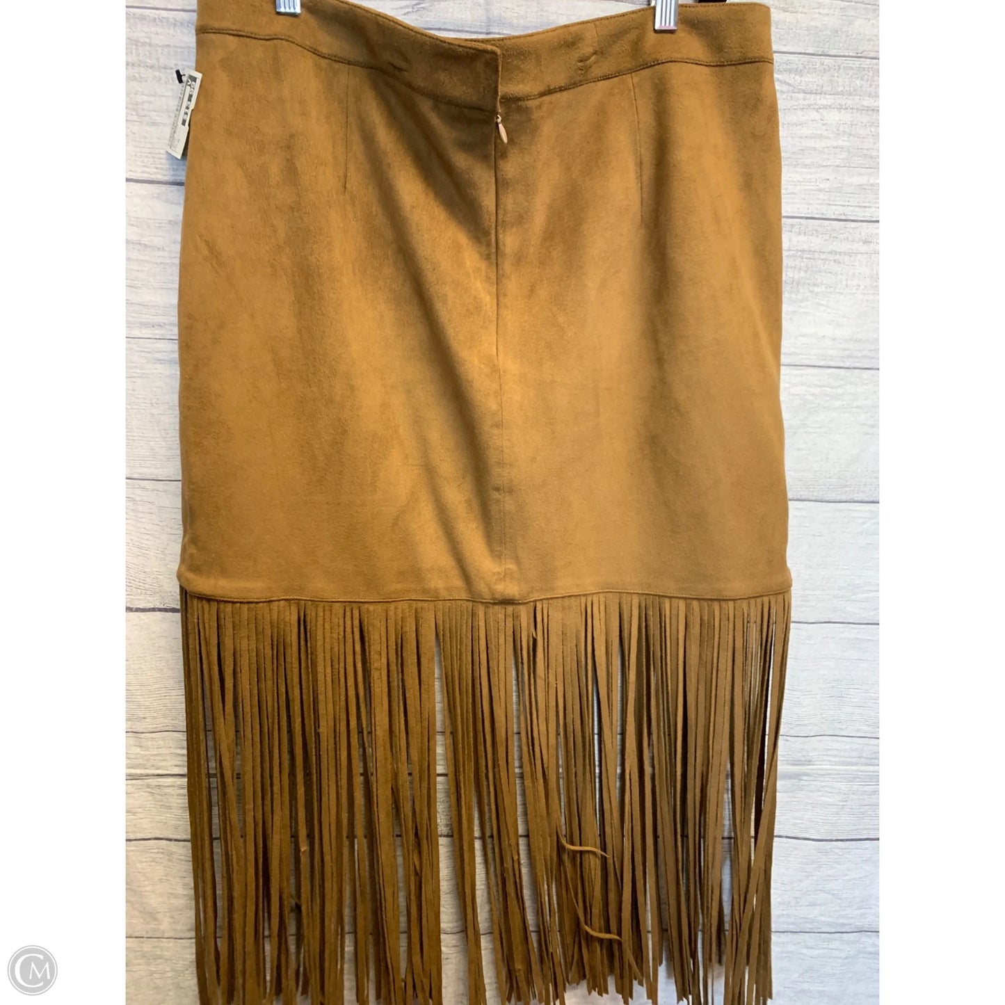 Skirt Midi By Grace Elements In Brown, Size: Xl