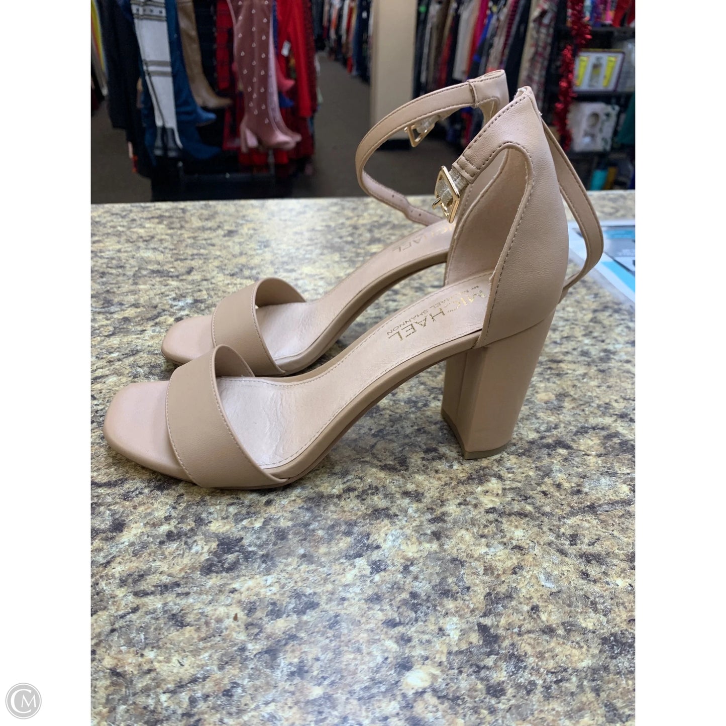 Shoes Heels Block By Michael Shannon In Beige, Size: 8.5