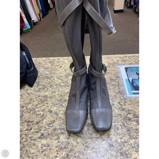 Boots Mid-calf Heels By Cmf In Grey, Size: 9