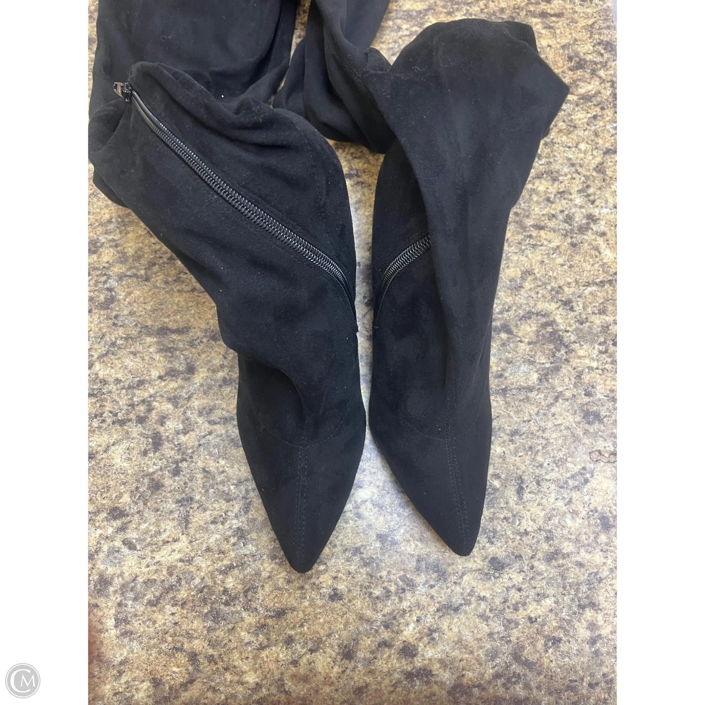 Boots Knee Heels By Cmf In Black, Size: 7