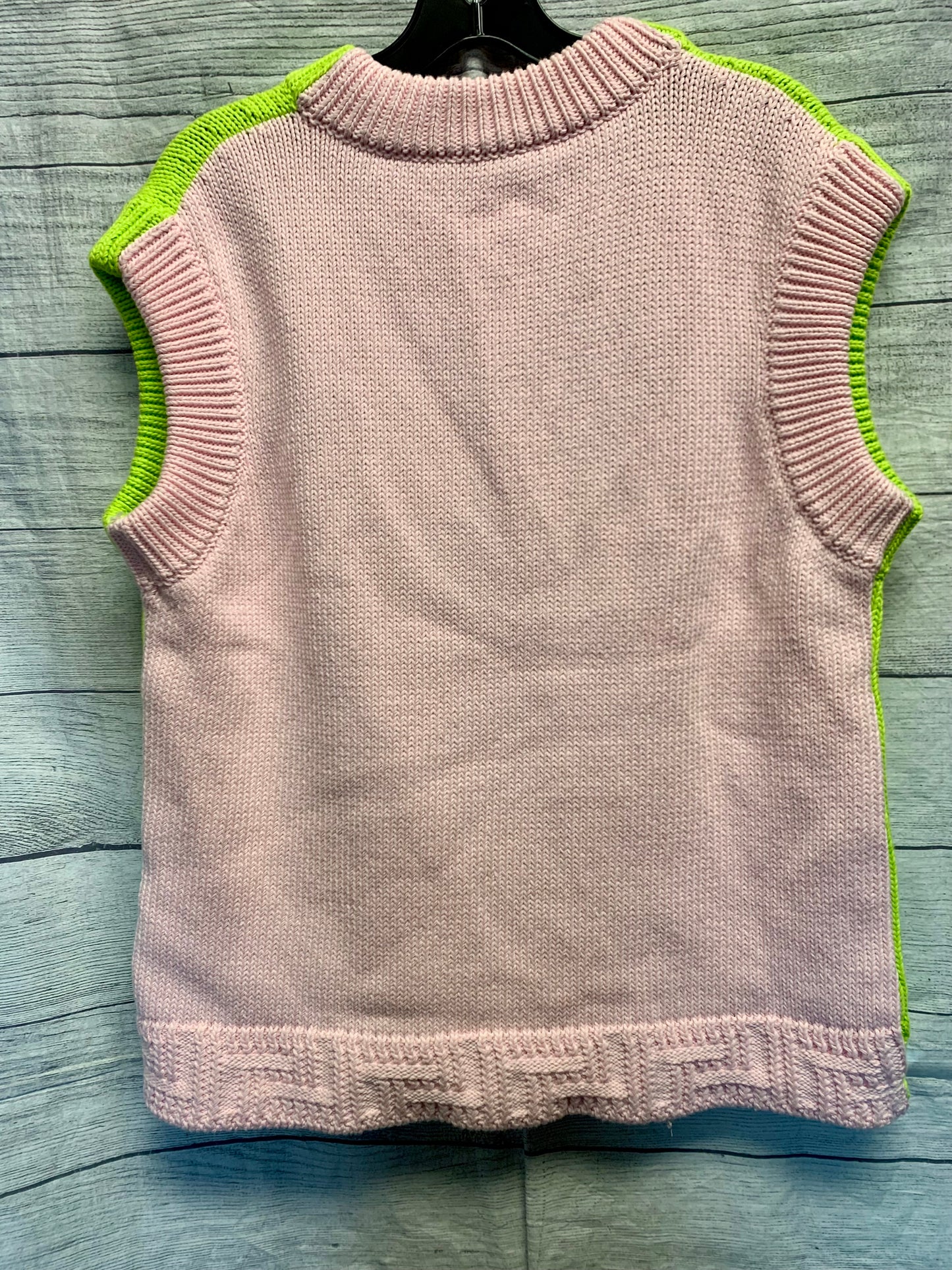 Sweater Luxury Designer By Versace In Green & Pink