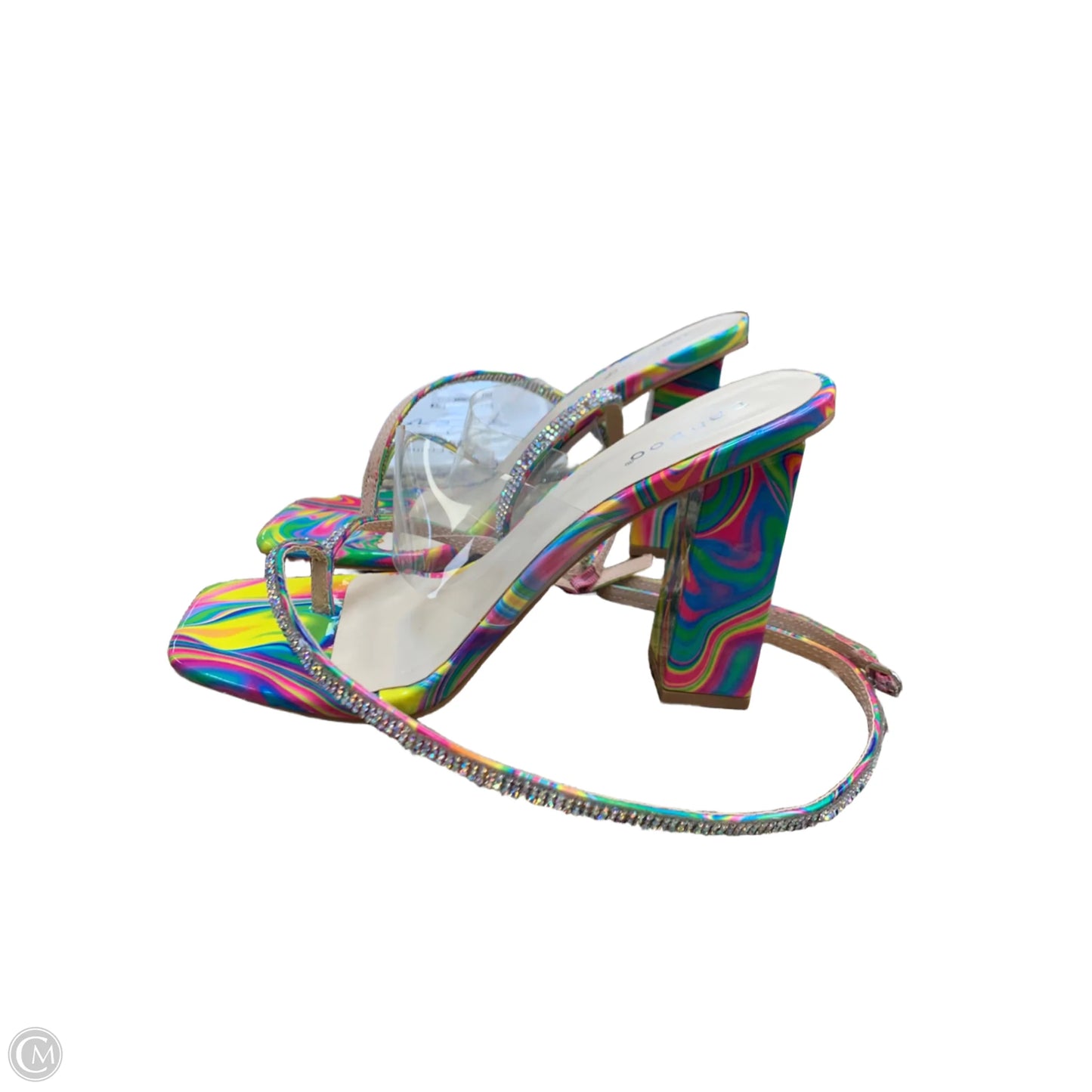 Shoes Heels Block By Bamboo In Multi-colored, Size: 8.5