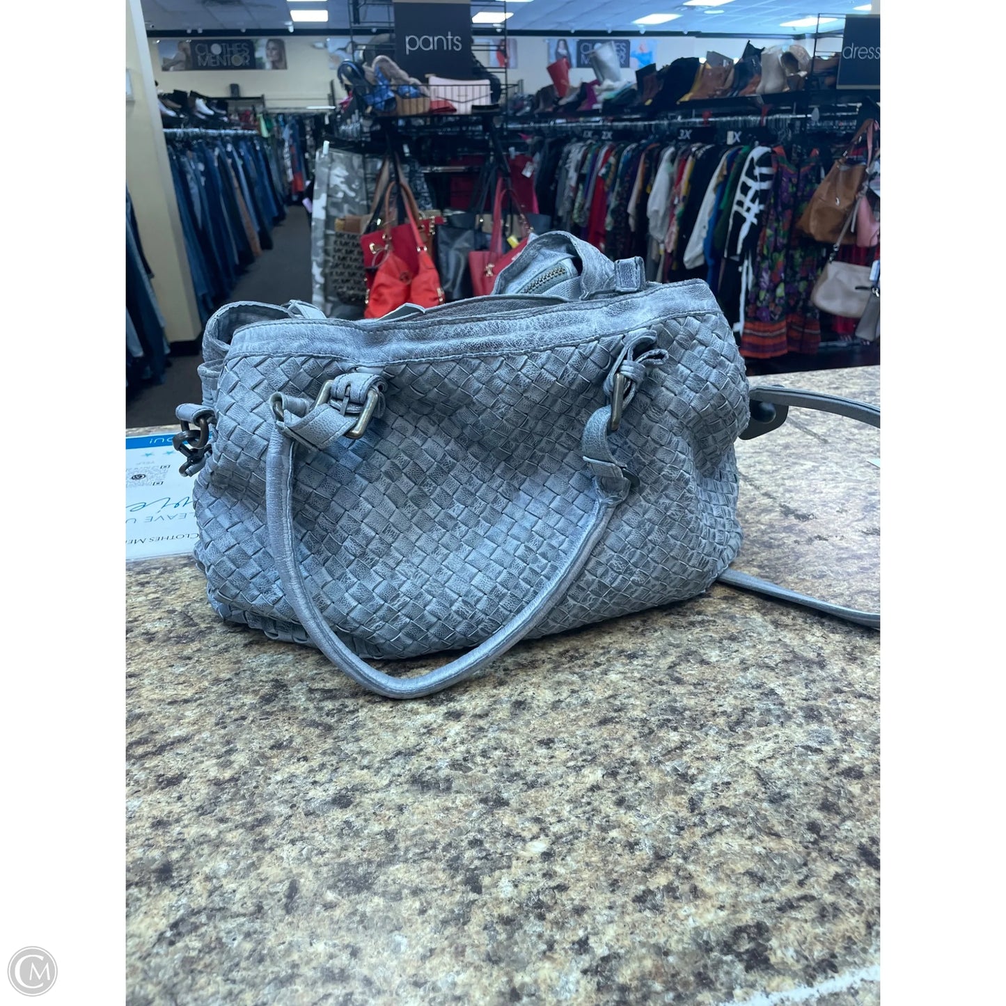 Handbag Leather By Cmf, Size: Large