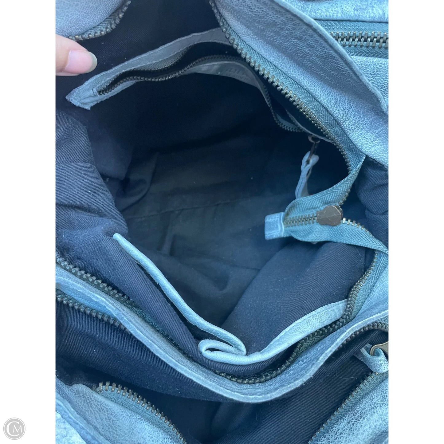 Handbag Leather By Cmf, Size: Large