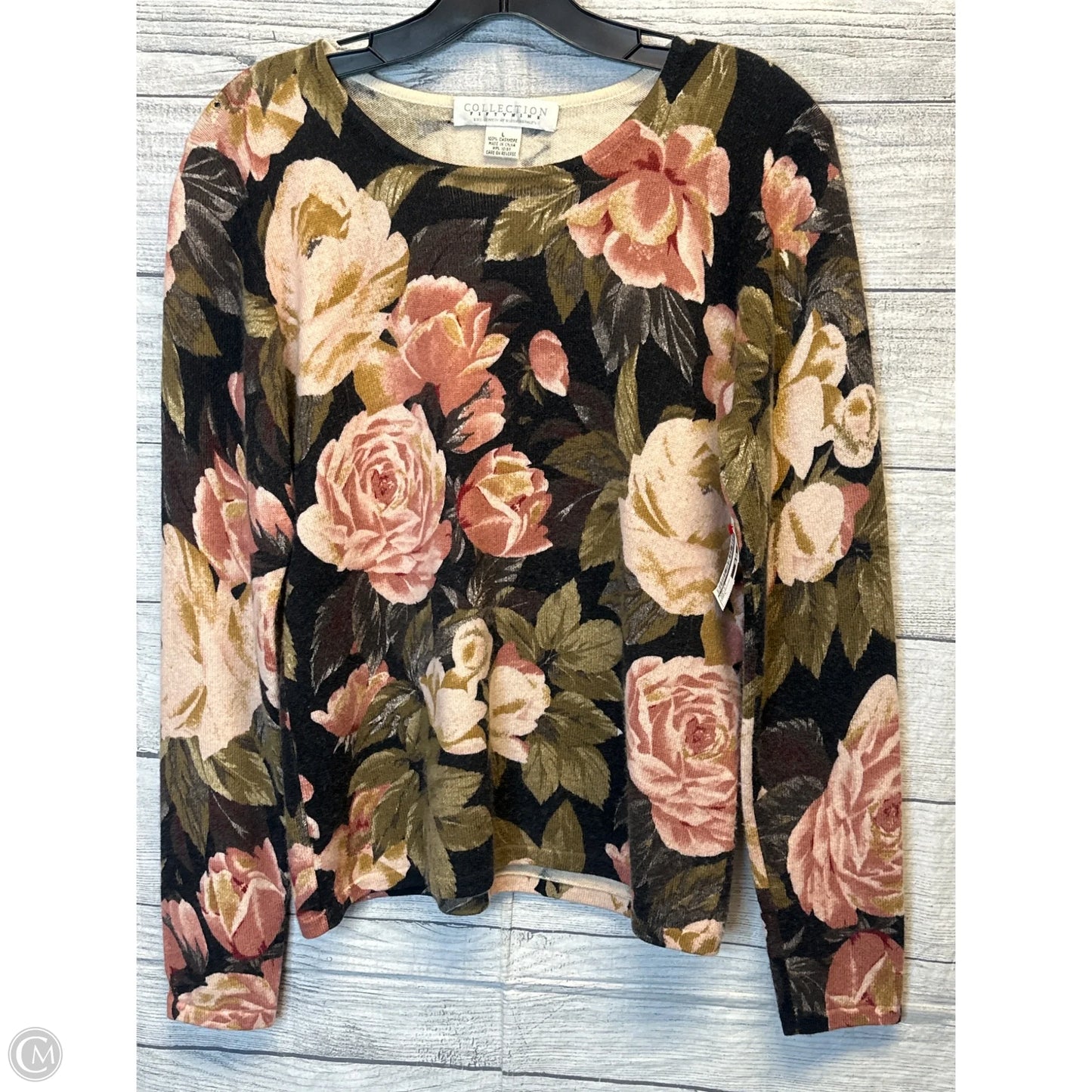 Top Long Sleeve By Cmf In Multi-colored, Size: L