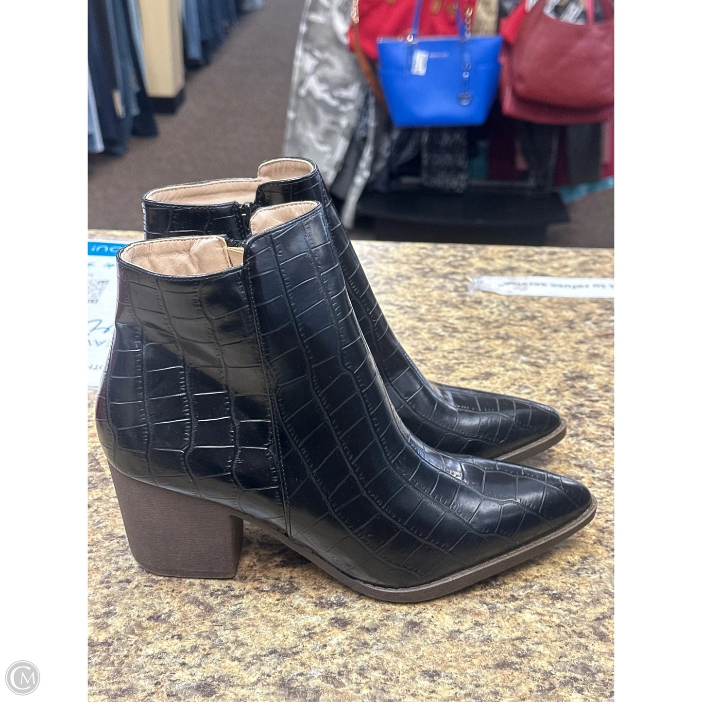 Boots Mid-calf Flats By Celeste In Black, Size: 8.5