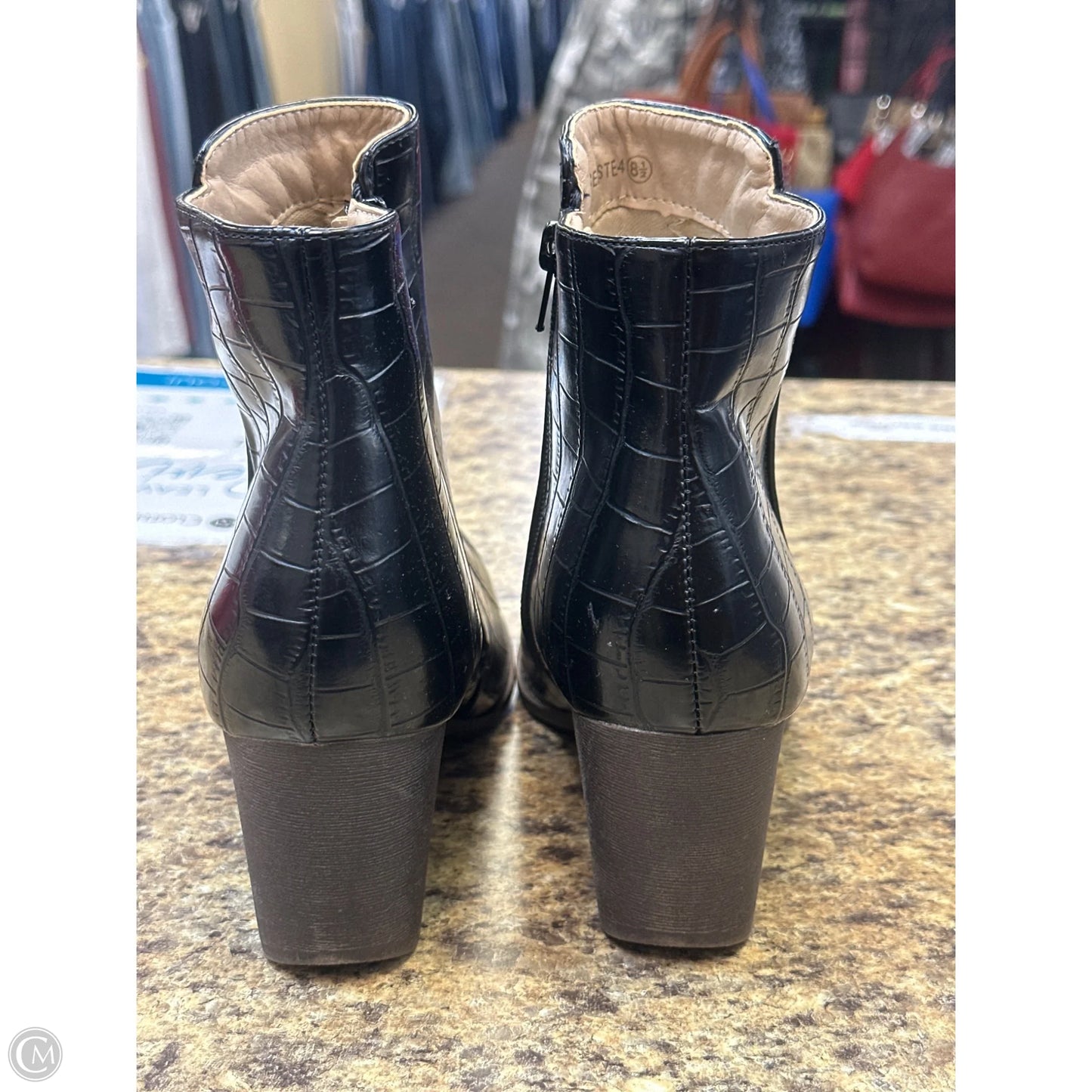 Boots Mid-calf Flats By Celeste In Black, Size: 8.5