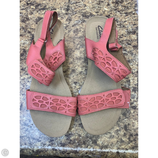 Sandals Flats By Clarks In Pink, Size: 10