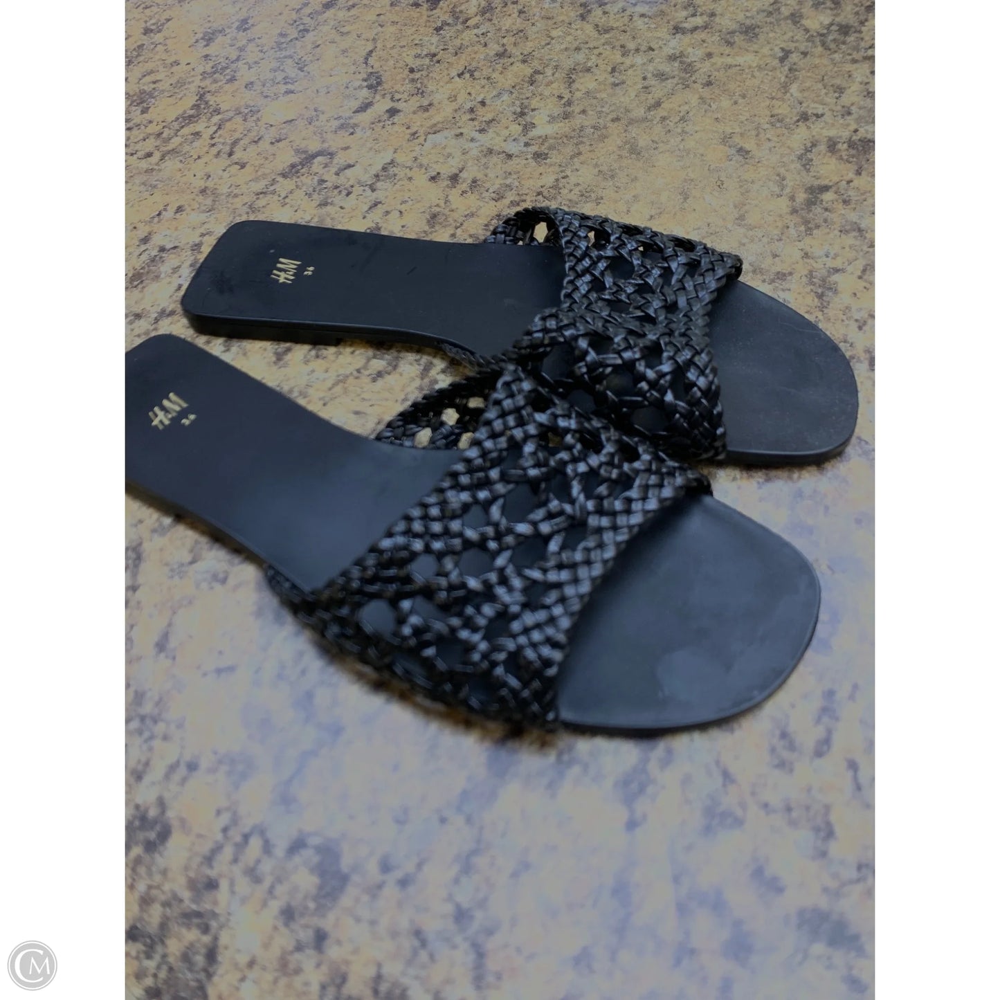 Sandals Flats By H&m In Black, Size: 6