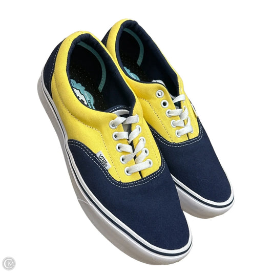 Shoes Athletic By Vans In Blue & Yellow, Size: 10