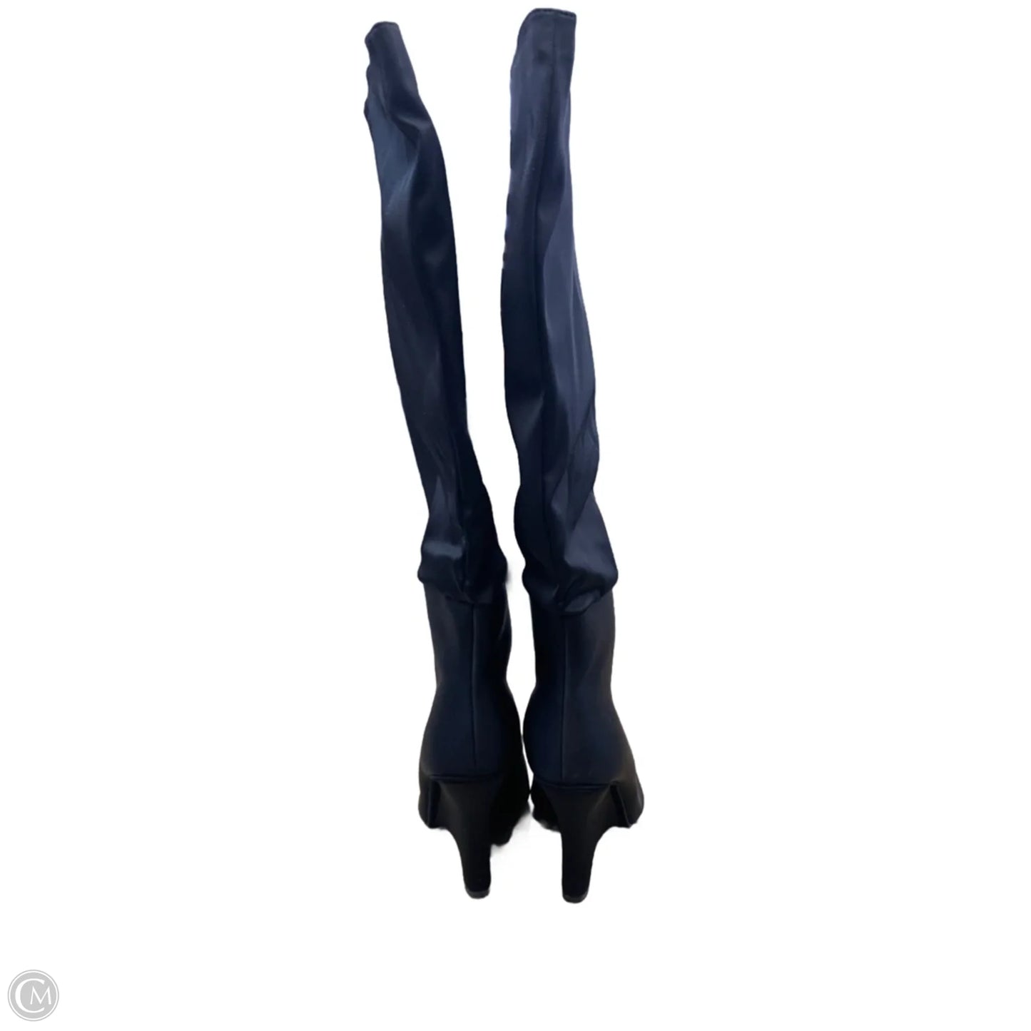 Boots Knee Heels By Clothes Mentor In Black, Size: 7