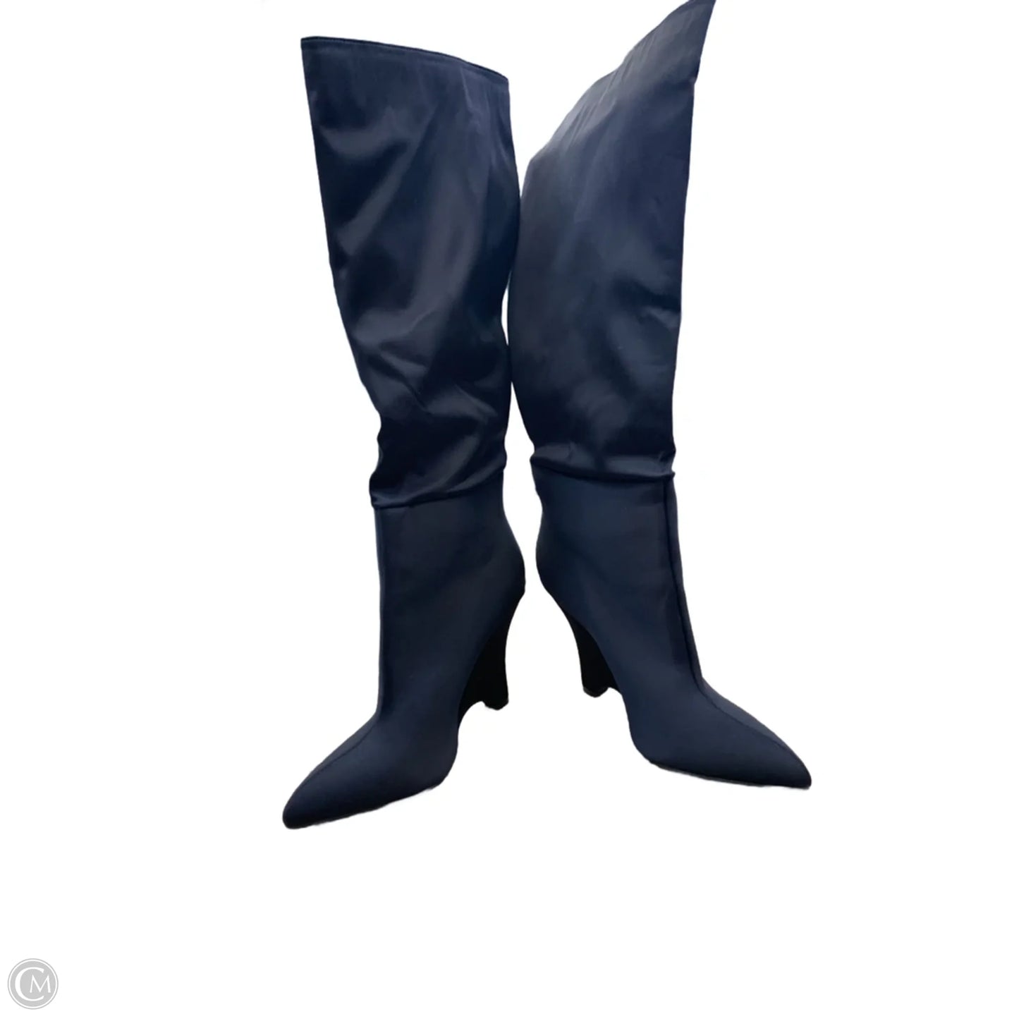 Boots Knee Heels By Clothes Mentor In Black, Size: 7