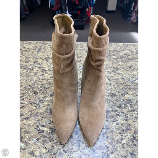 Boots Mid-calf Heels By Marc Fisher In Brown, Size: 7