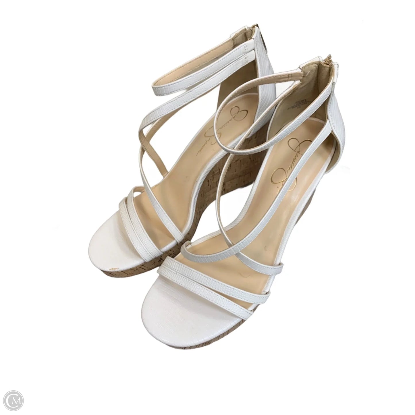 Shoes Heels Wedge By Jessica Simpson In White, Size: 11