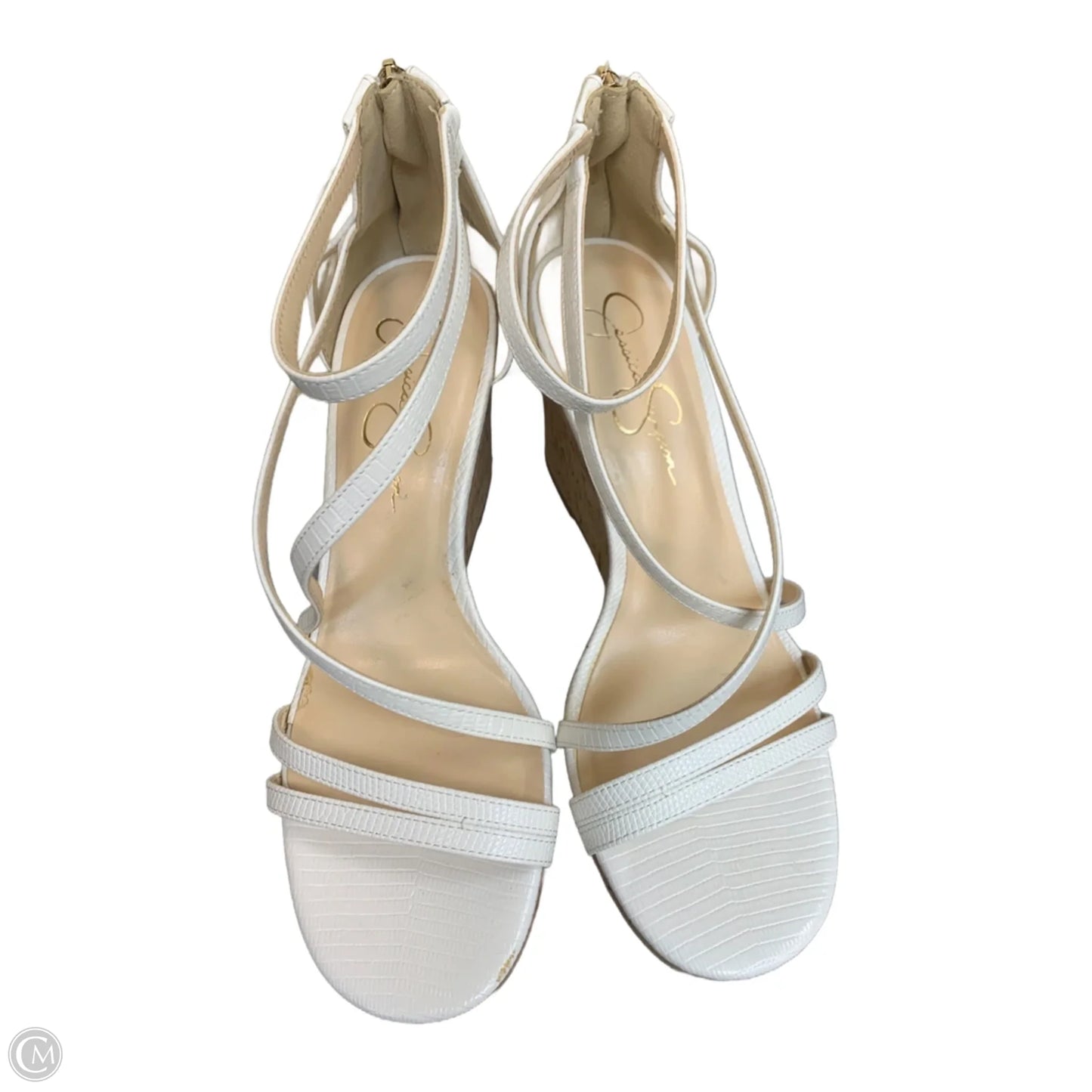 Shoes Heels Wedge By Jessica Simpson In White, Size: 11