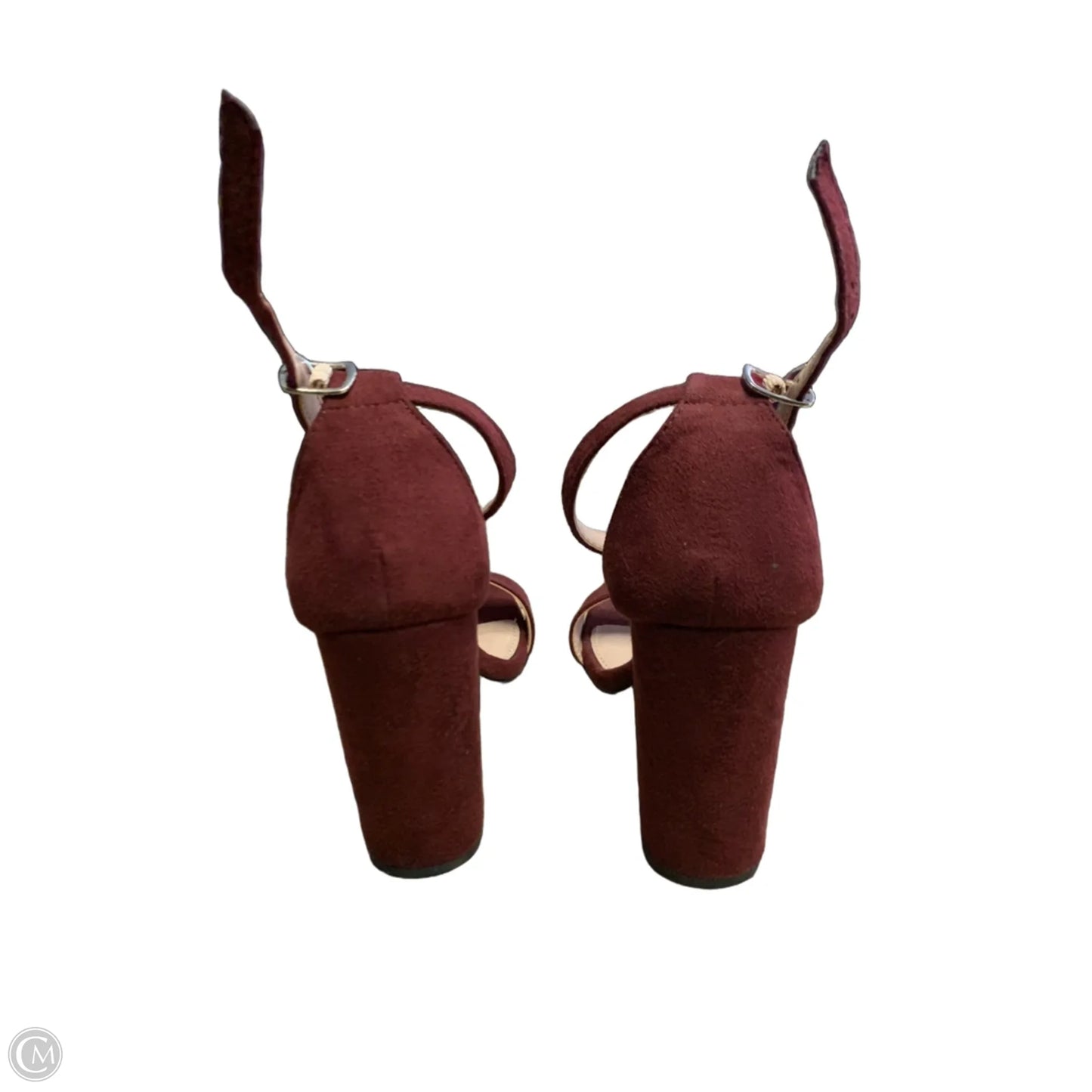 Shoes Heels Block By Charlotte Russe In Maroon, Size: 6