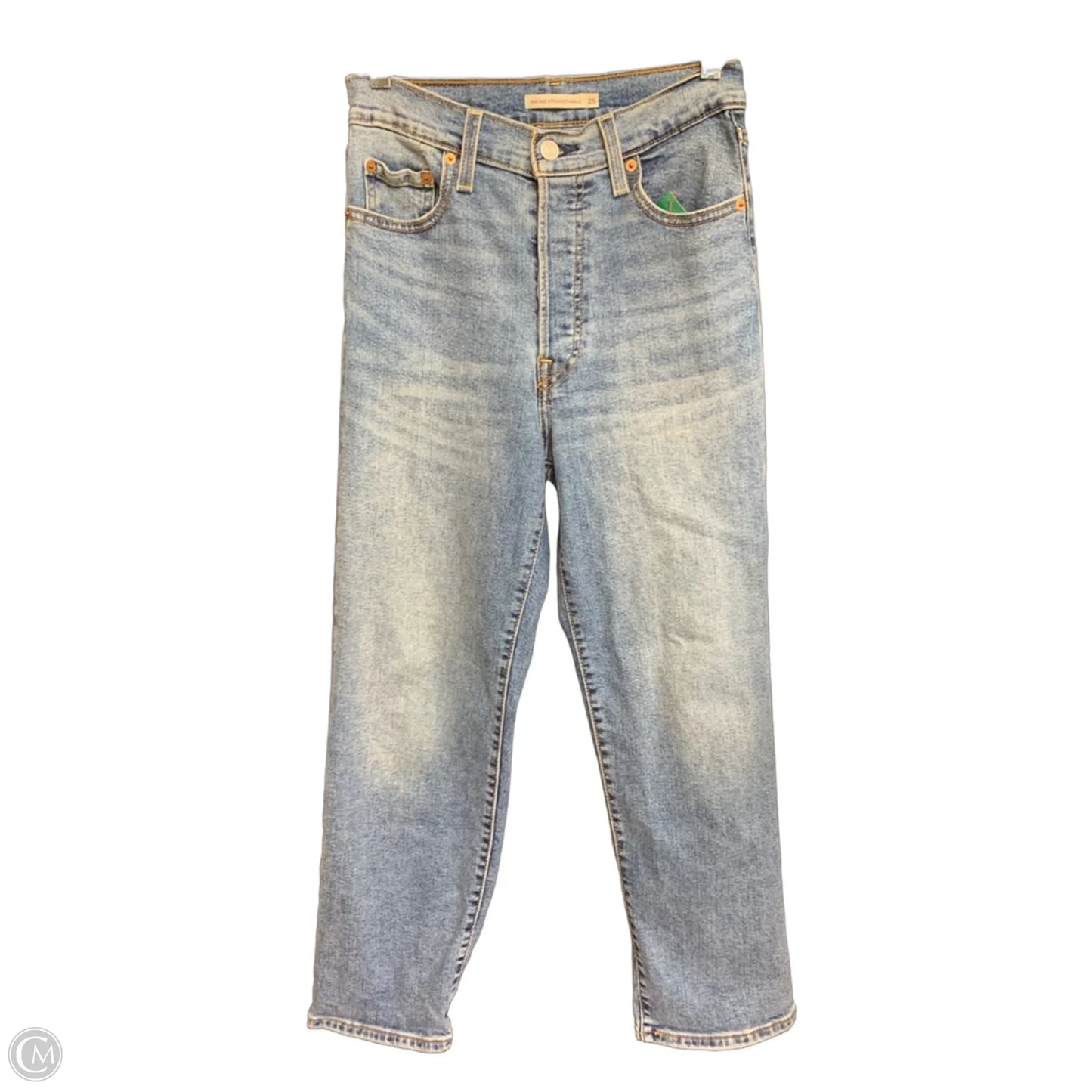 Jeans Straight By Levis In Blue Denim, Size: 26
