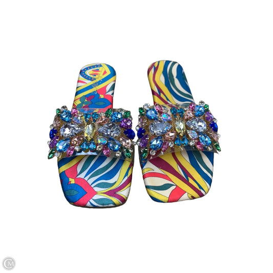 Sandals Flip Flops By Clothes Mentor In Multi-colored, Size: 7