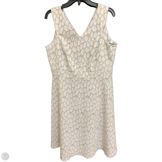 Dress Casual Midi By Calvin Klein In Brown & Cream, Size: 12