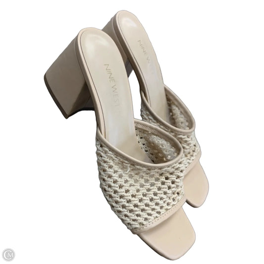 Shoes Heels Block By Nine West In Beige, Size: 7.5