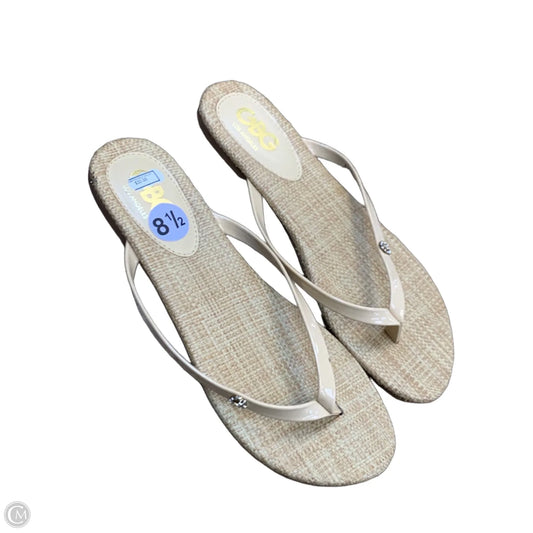 Sandals Flip Flops By Clothes Mentor In Beige, Size: 8.5