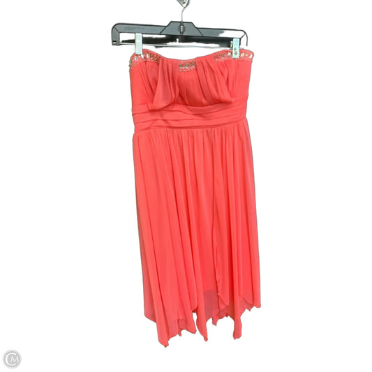 Dress Party Short By Sequin Hearts In Coral, Size: L