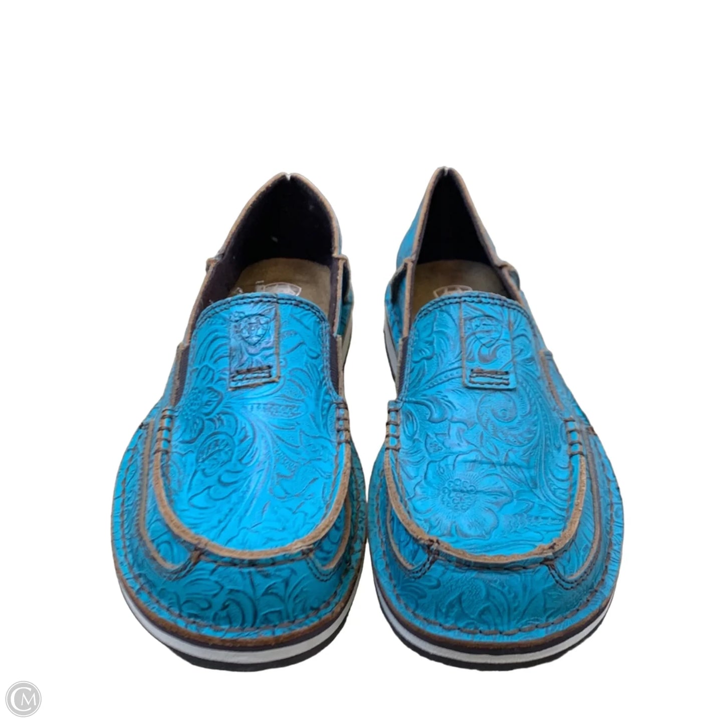 Shoes Flats By Ariat In Teal, Size: 9