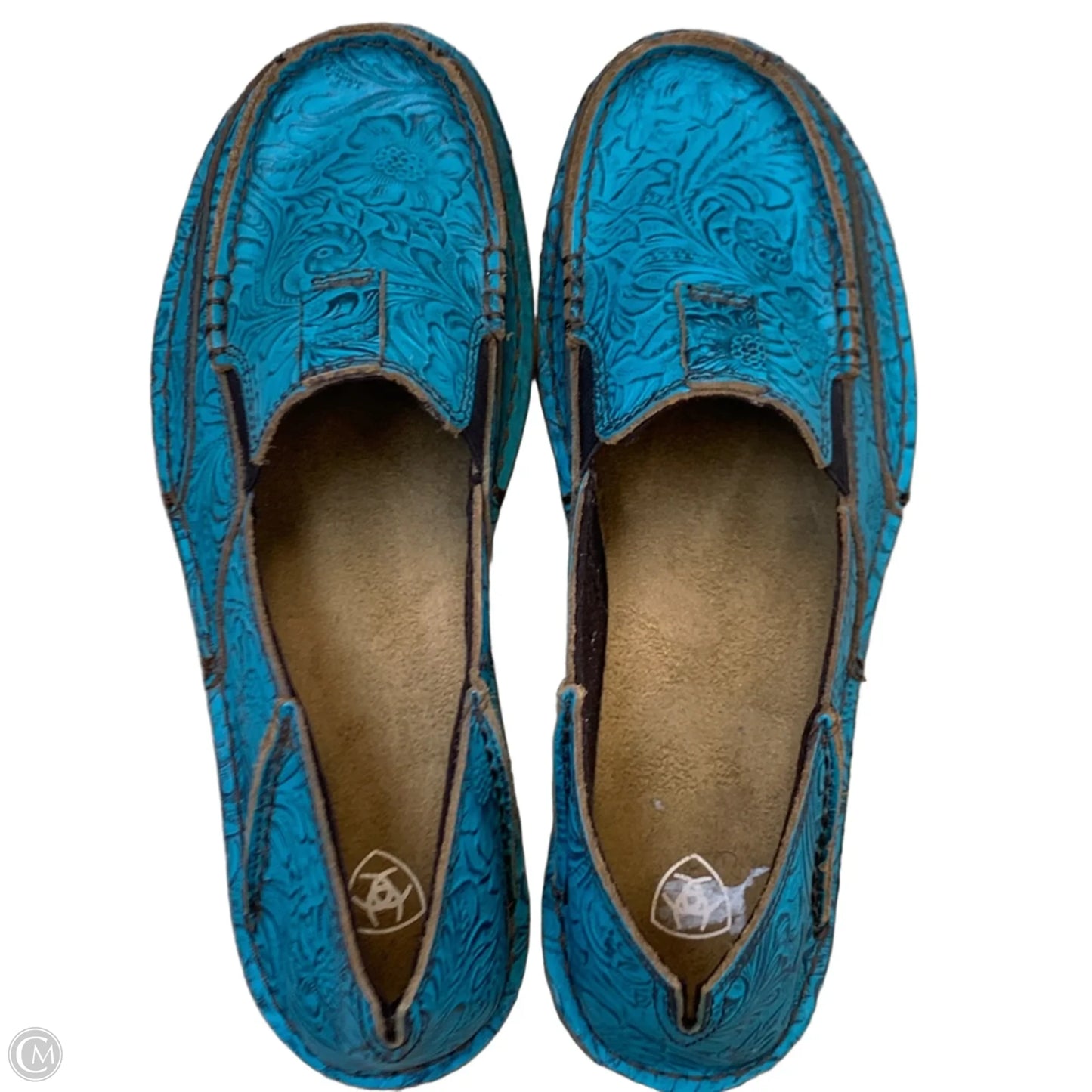 Shoes Flats By Ariat In Teal, Size: 9