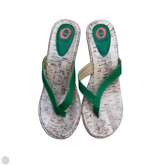 Shoes Heels Wedge By Clothes Mentor In Green, Size: 8.5