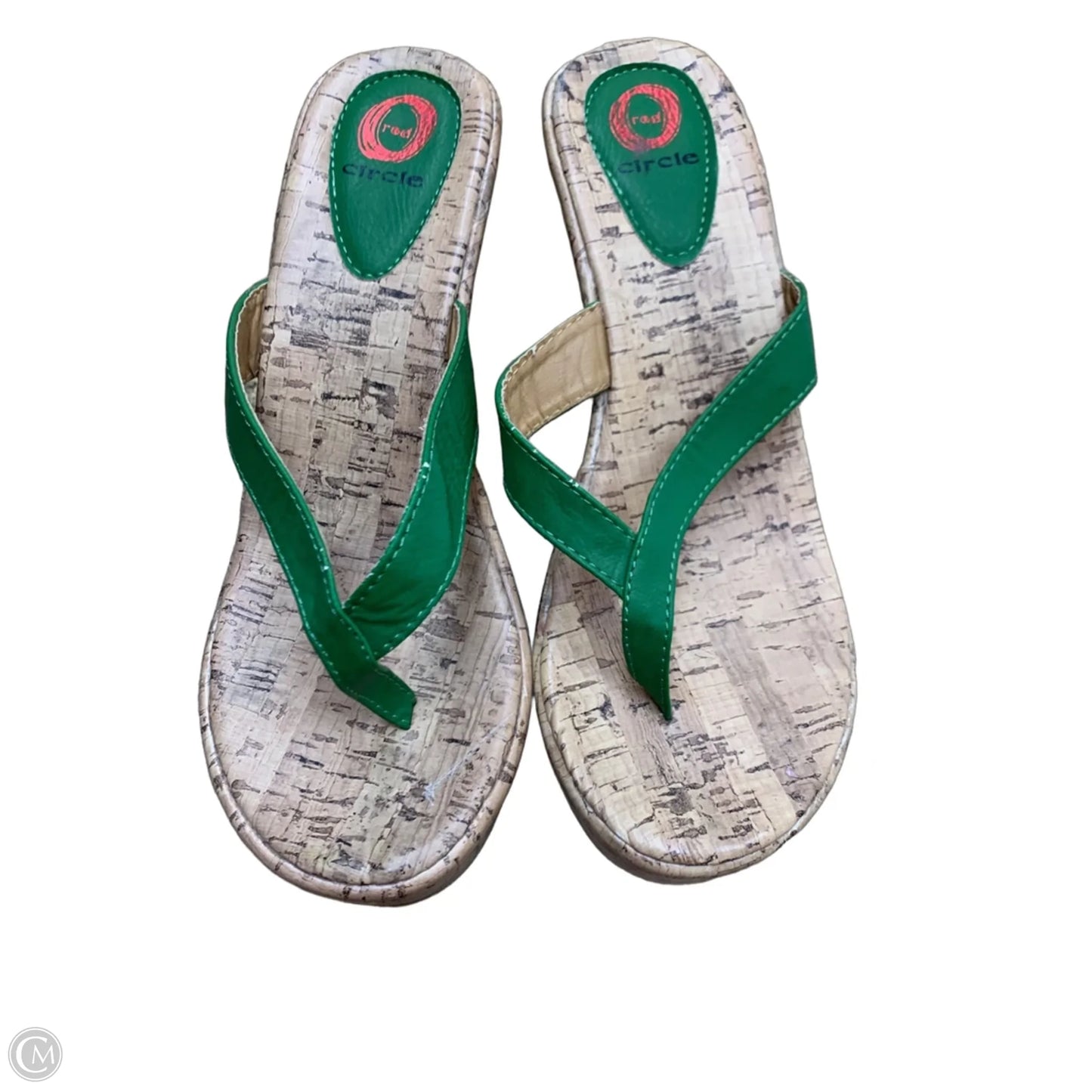 Shoes Heels Wedge By Clothes Mentor In Green, Size: 8.5