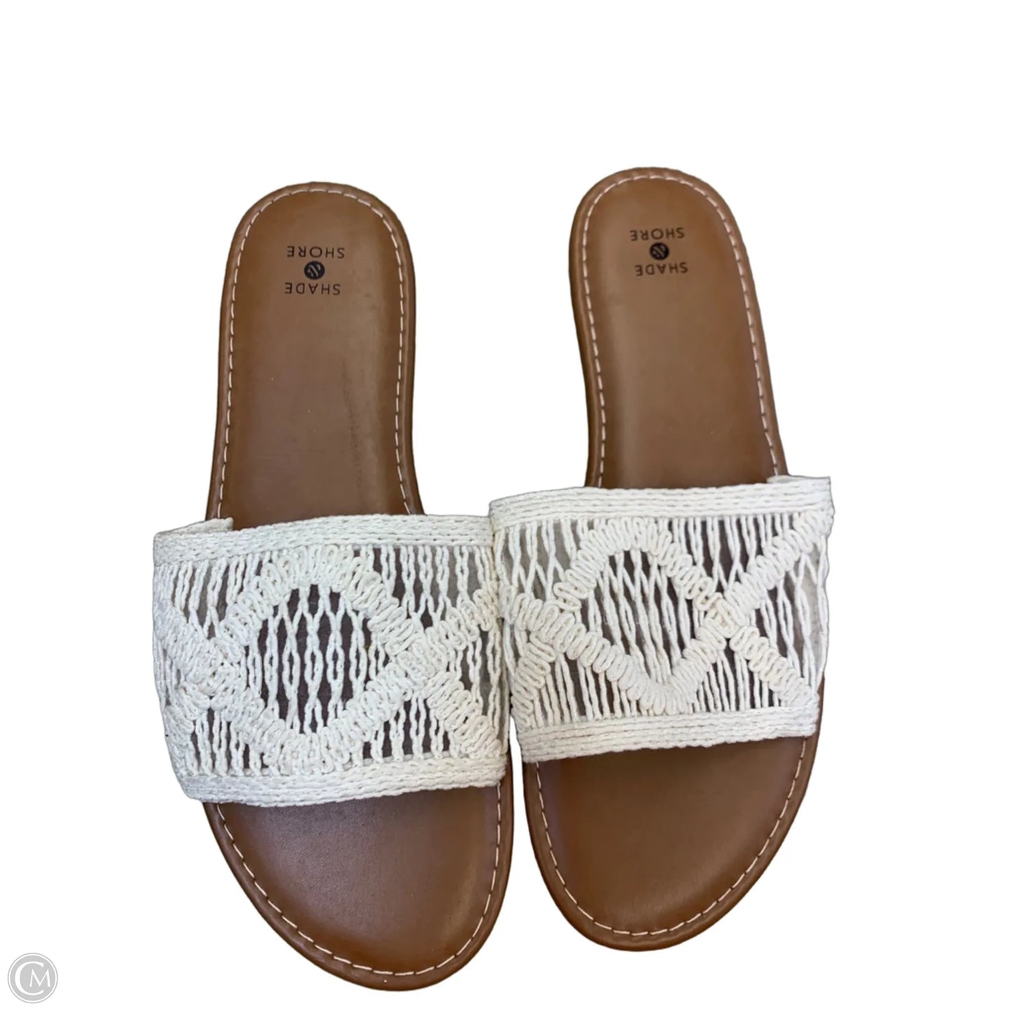 Sandals Flats By Shade & Shore In Beige, Size: 11
