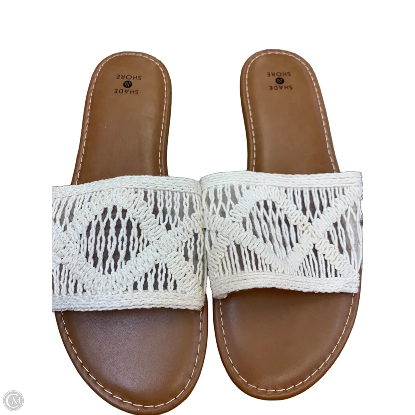 Sandals Flats By Shade & Shore In Beige, Size: 11
