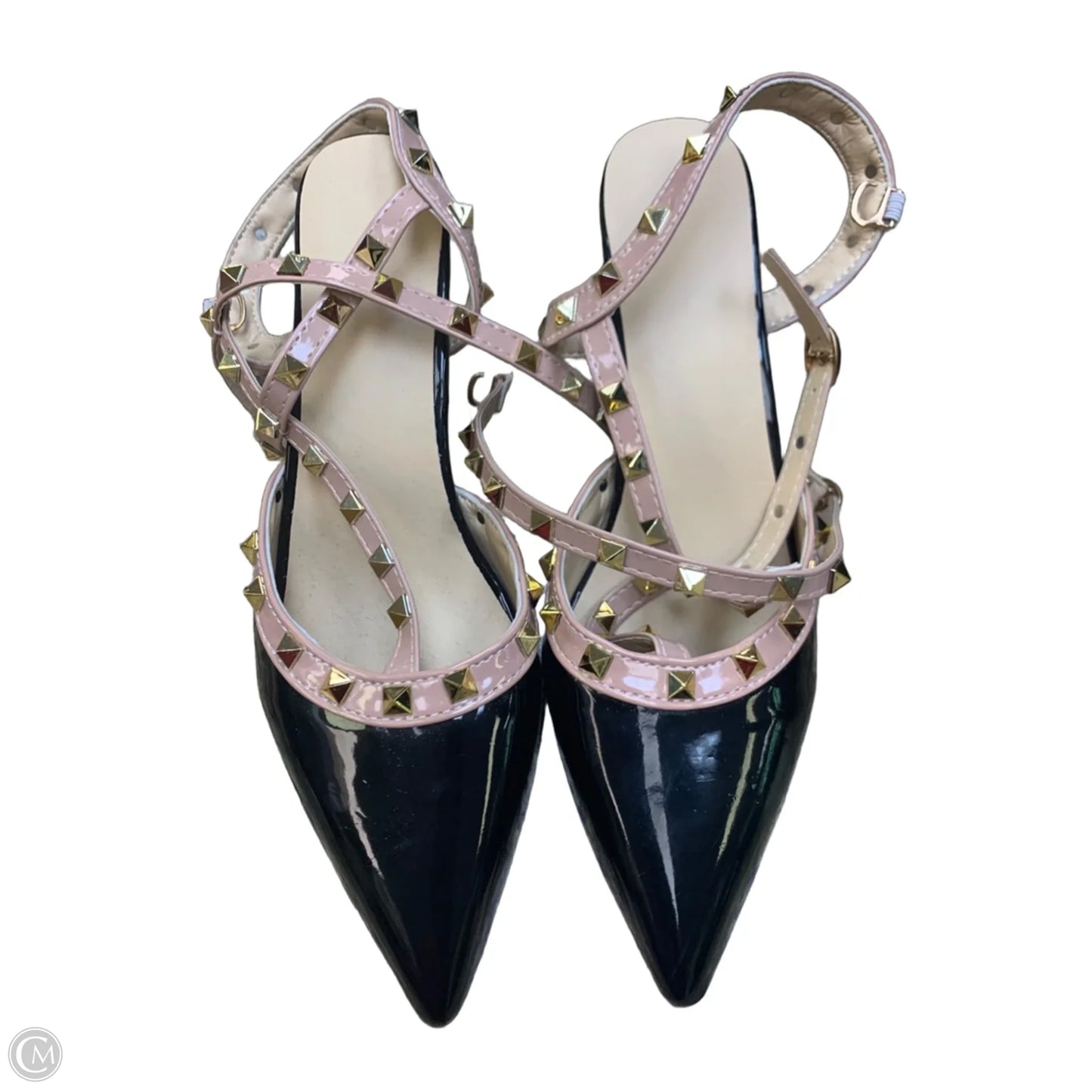 Shoes Heels Kitten By Clothes Mentor In Black & Cream, Size: 11