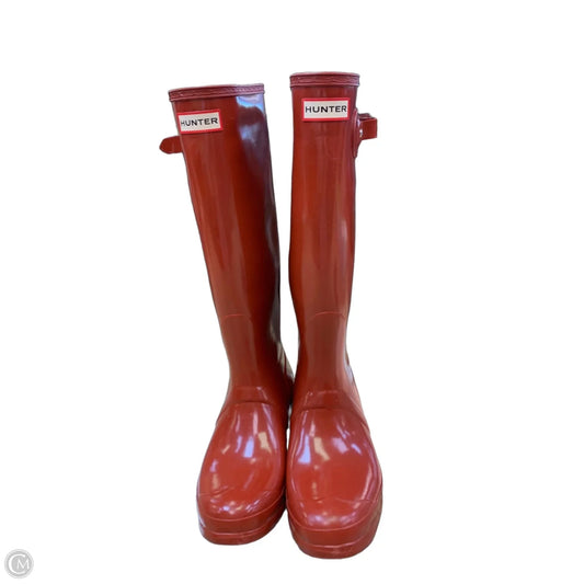 Boots Designer By Hunter In Red, Size: 10