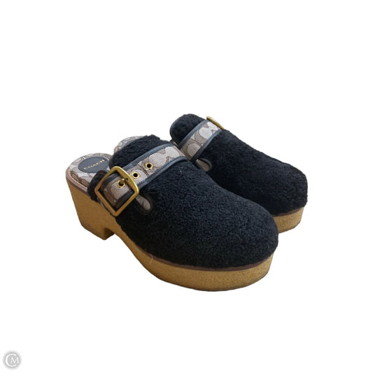 Shoes Designer By Coach In Black & Brown, Size: 9