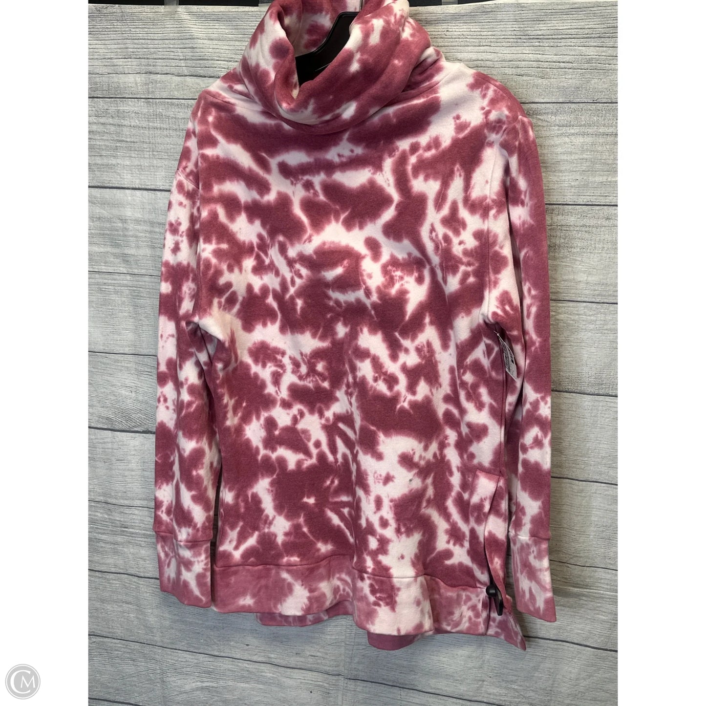 Top Long Sleeve By Clothes Mentor In Pink & White, Size: L
