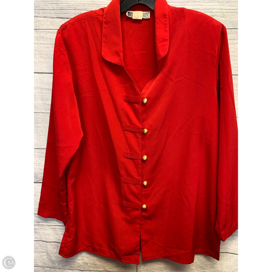 Top Long Sleeve By Clothes Mentor In Red, Size: L