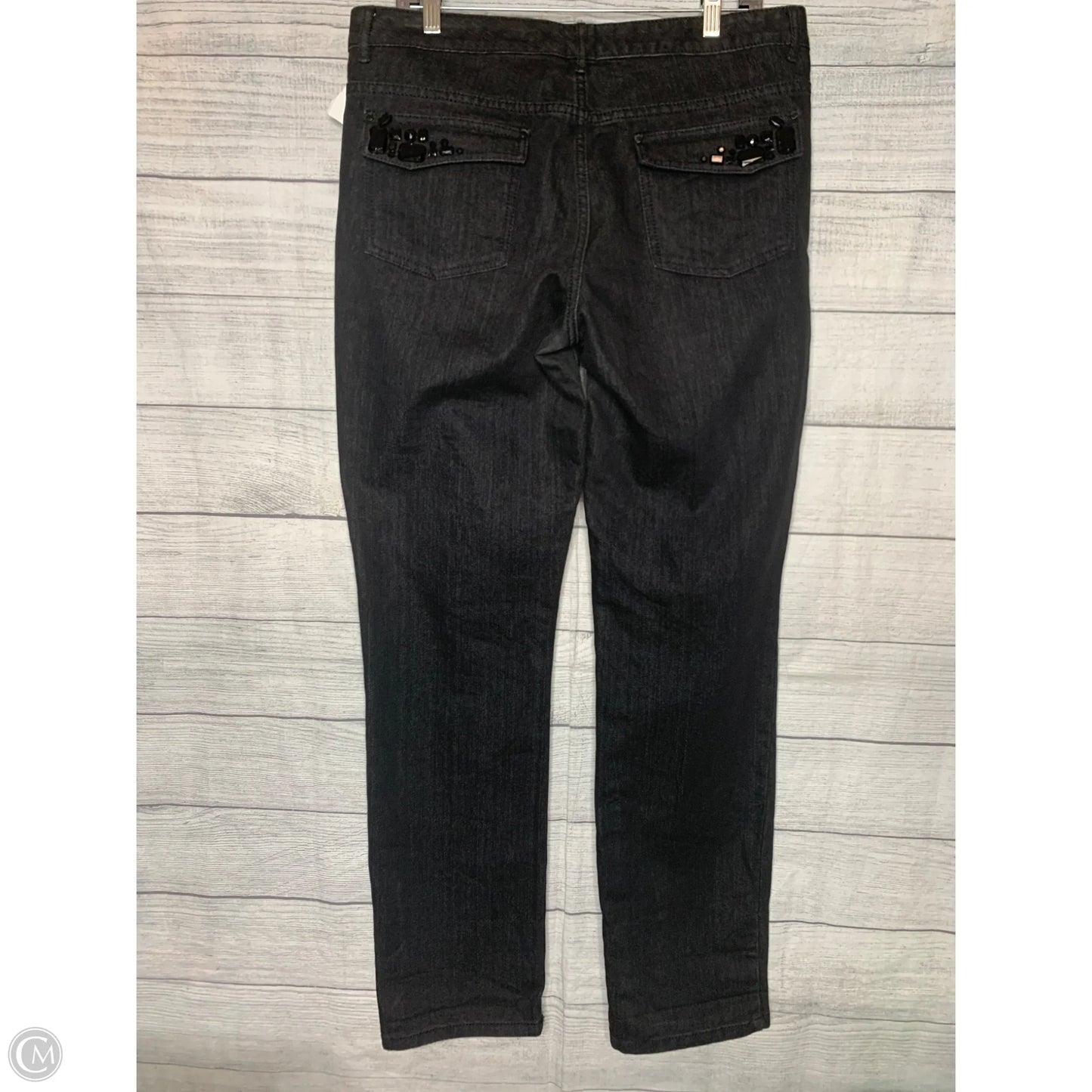 Jeans Straight By Michael By Michael Kors In Black, Size: 12