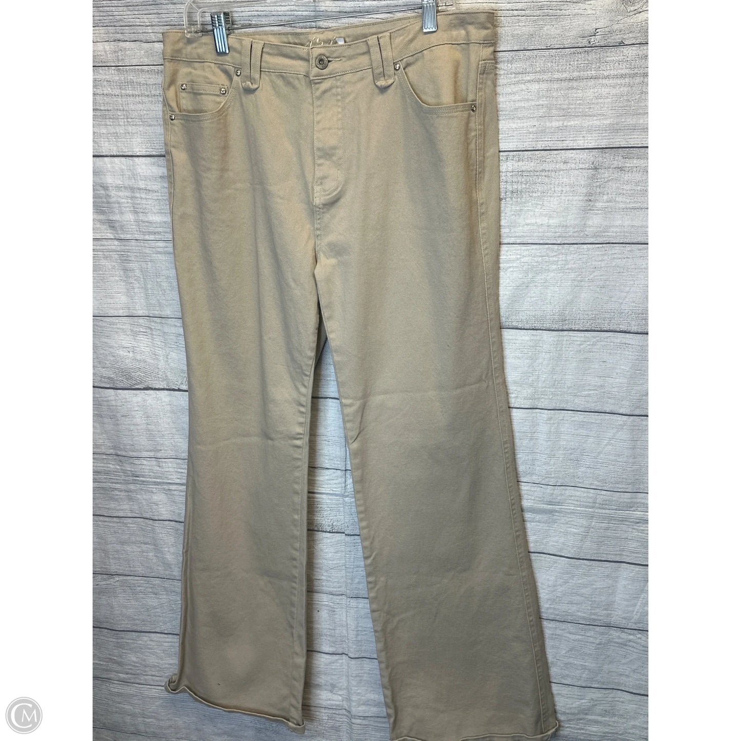 Jeans Wide Leg By Iris In Beige, Size: 22