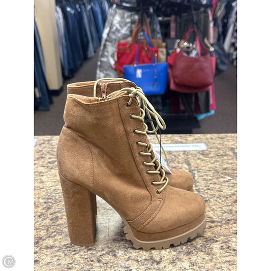 Boots Mid-calf Heels By Rue 21 In Brown, Size: 9
