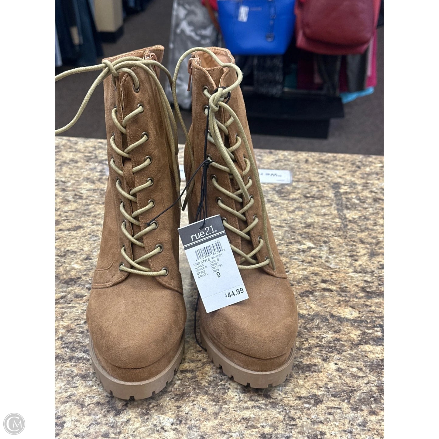 Boots Mid-calf Heels By Rue 21 In Brown, Size: 9