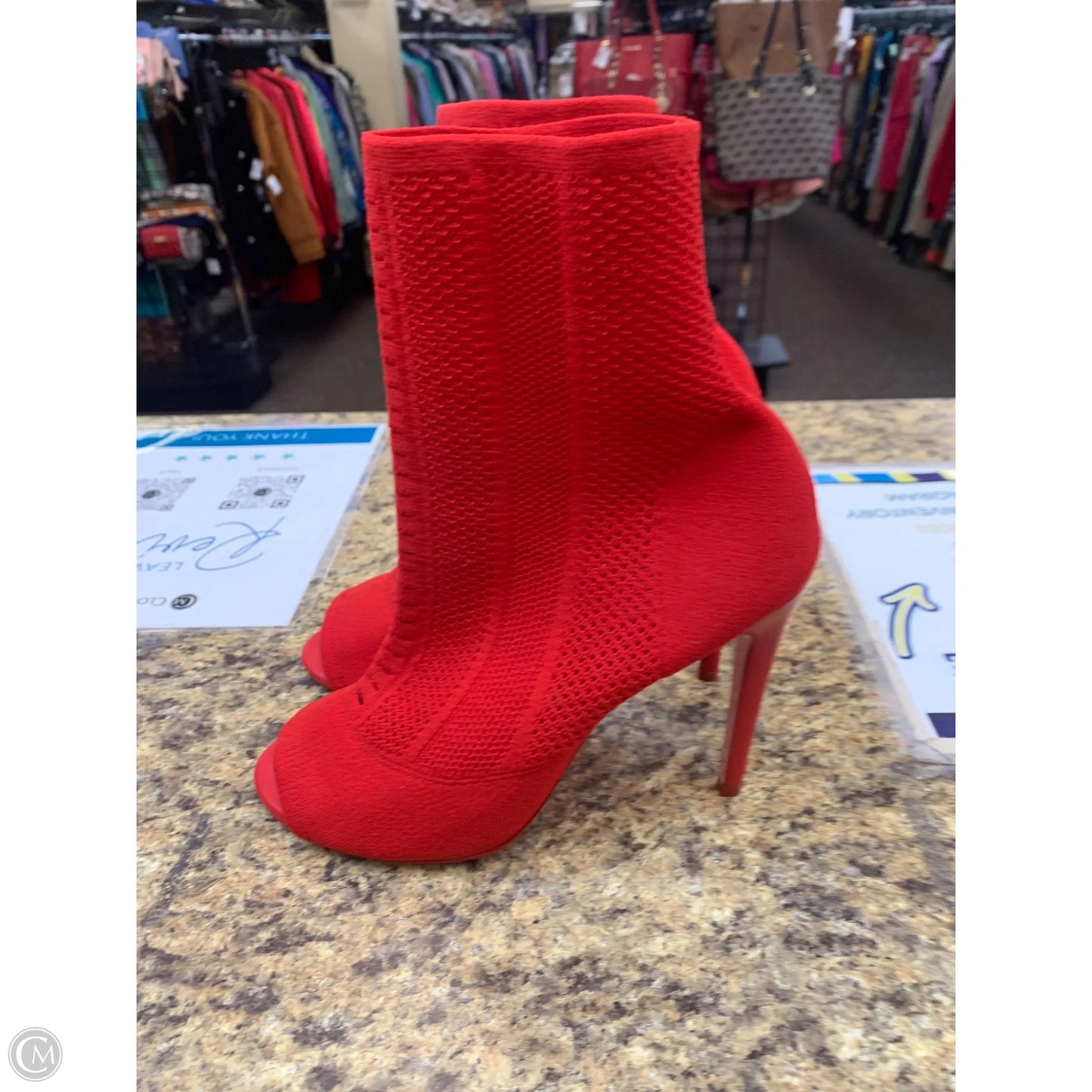 Boots Mid-calf Heels By Aldo In Red, Size: 10