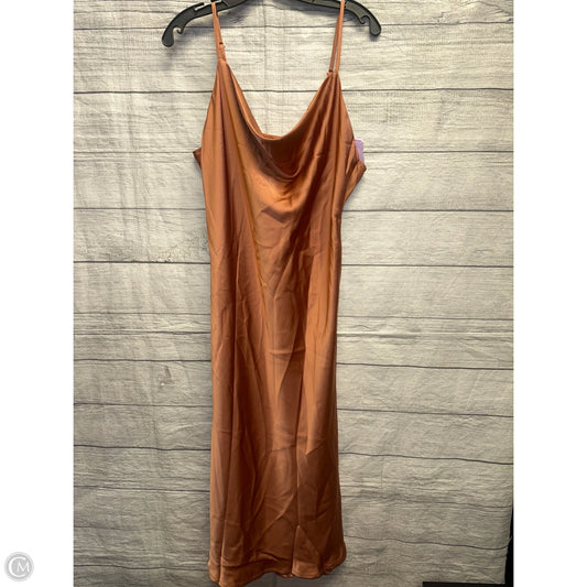 Dress Party Midi By Clothes Mentor In Brown, Size: Xl